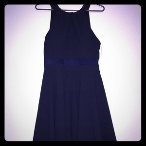 Honey and Rosie navy blue formal mini dress